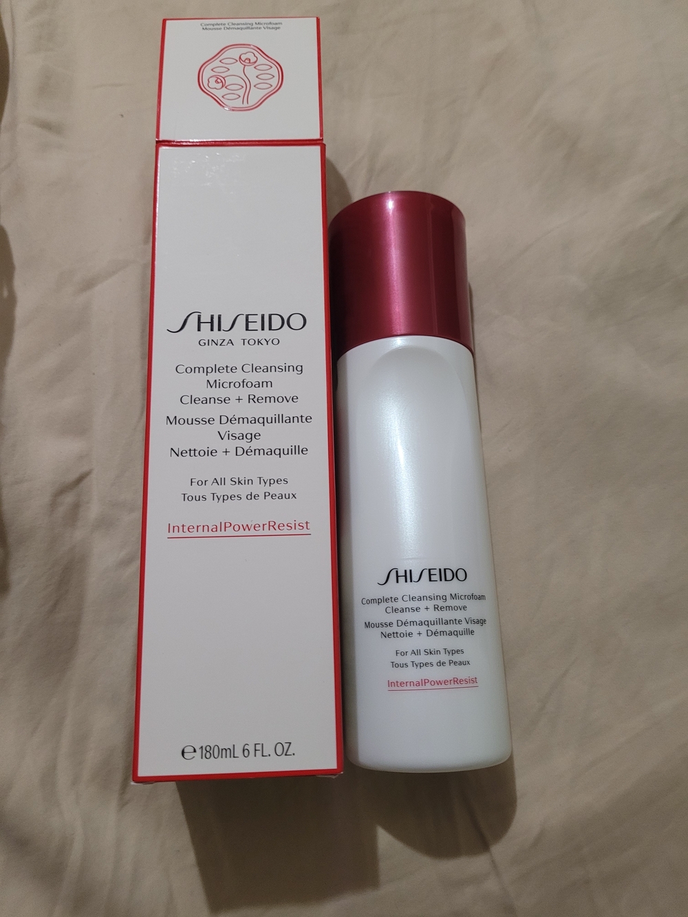 Shiseido Complete Cleansing Microfoam - White Bottle with Pink Cap